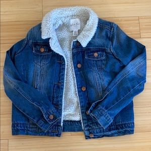Jean jacket white fur inside